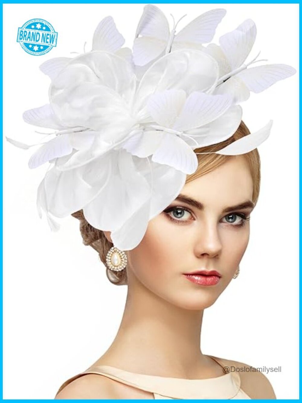 Butterfly Organza Fascinator Derby Hat with Hairpin for Tea Party Wedding